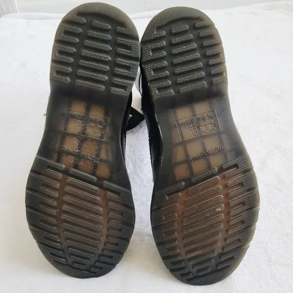 Dr. Martens Triumph Dark Green Combat Foldover Boots with Ribbon Laces Size 8 - Picture 13 of 14